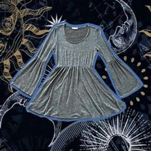 Gray whimsygoth coquette dress fit and flare